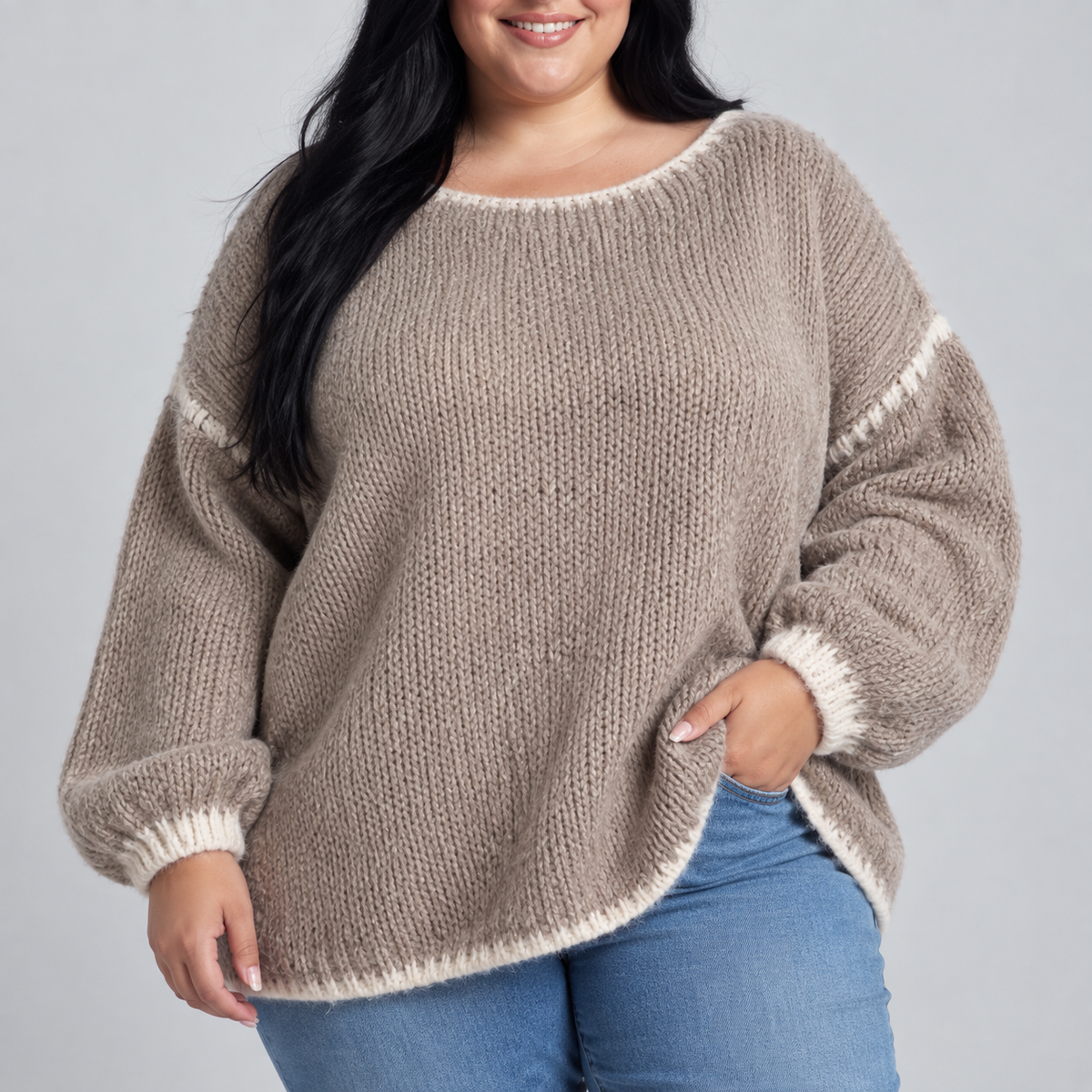 Elodie | Oversized Boat Neck Sweater