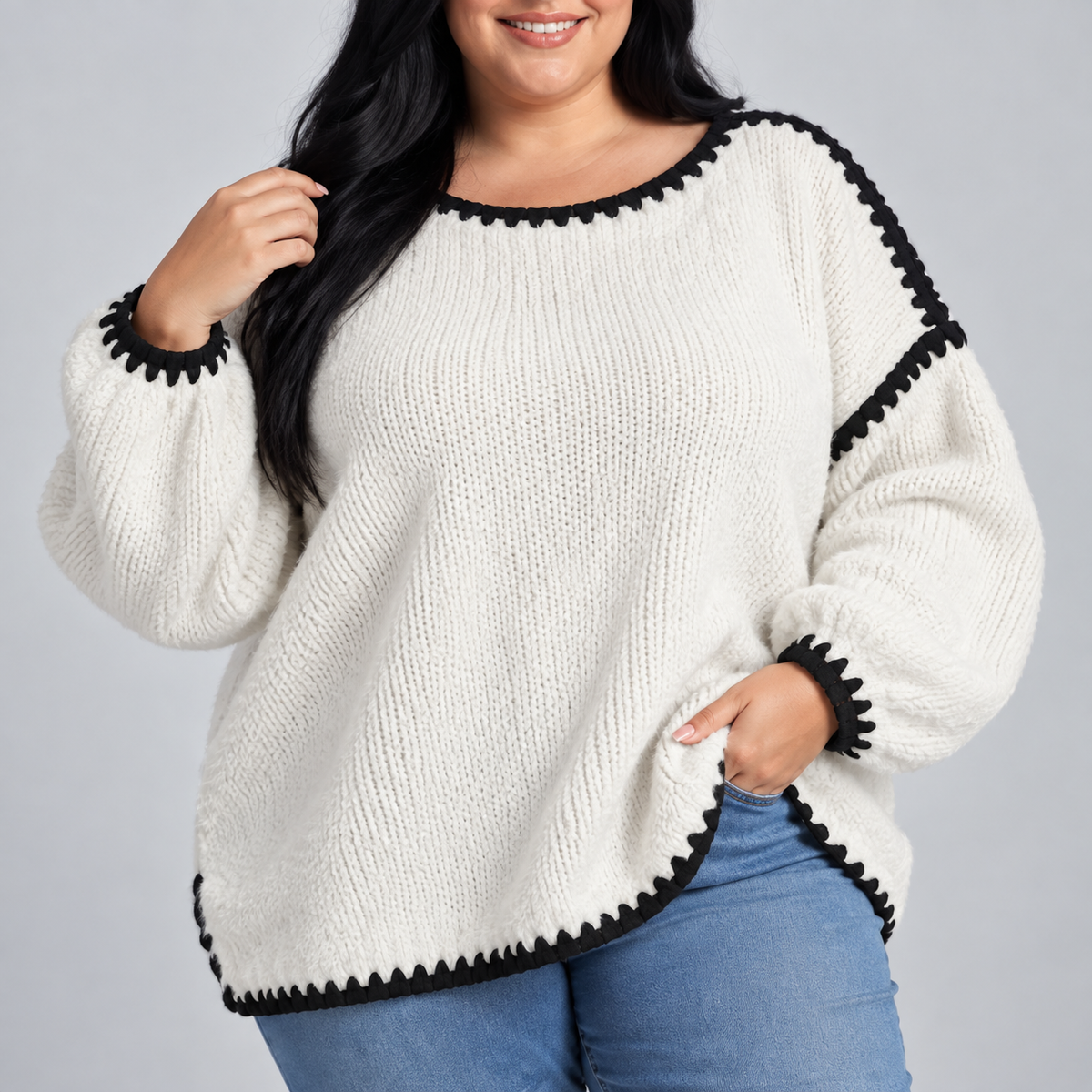 Elodie | Oversized Boat Neck Sweater