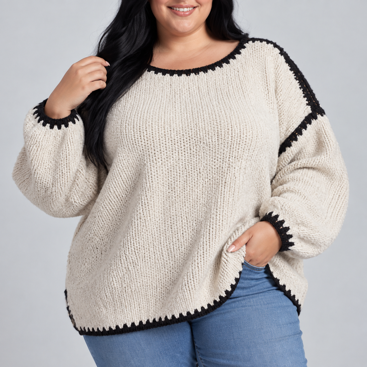 Elodie | Oversized Boat Neck Sweater