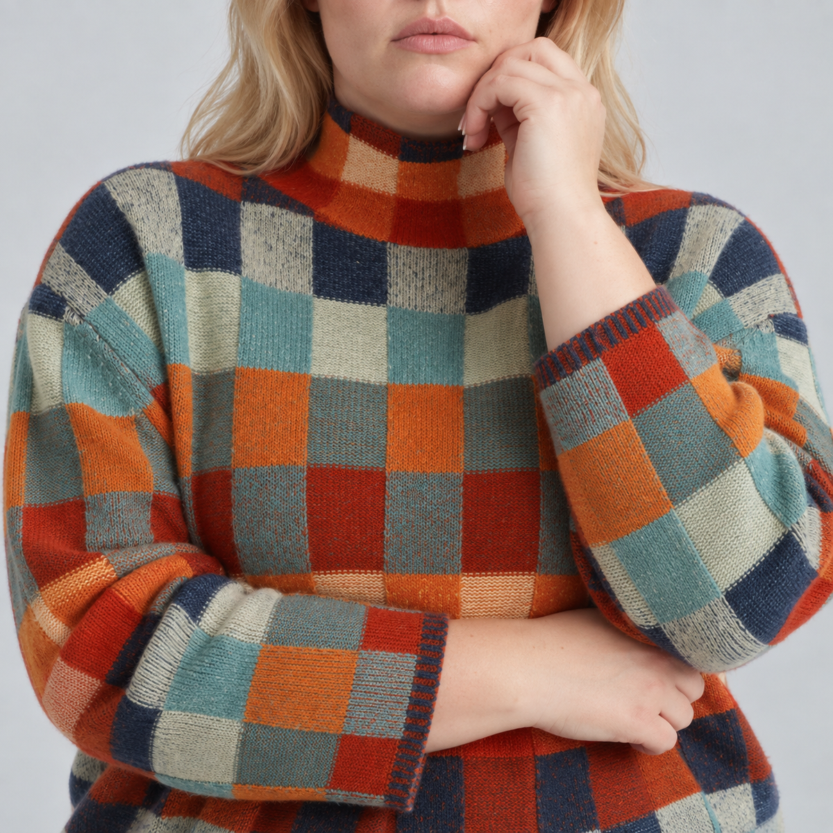 Marielle | Patchwork Turtleneck Sweater