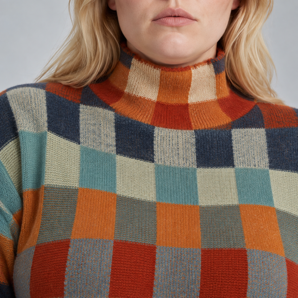Marielle | Patchwork Turtleneck Sweater