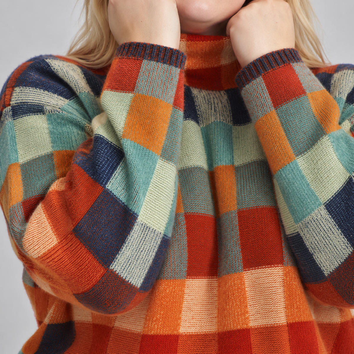 Marielle | Patchwork Turtleneck Sweater