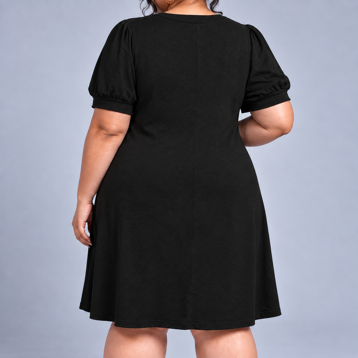 Marielle | Puff-Sleeve U-Neck Dress