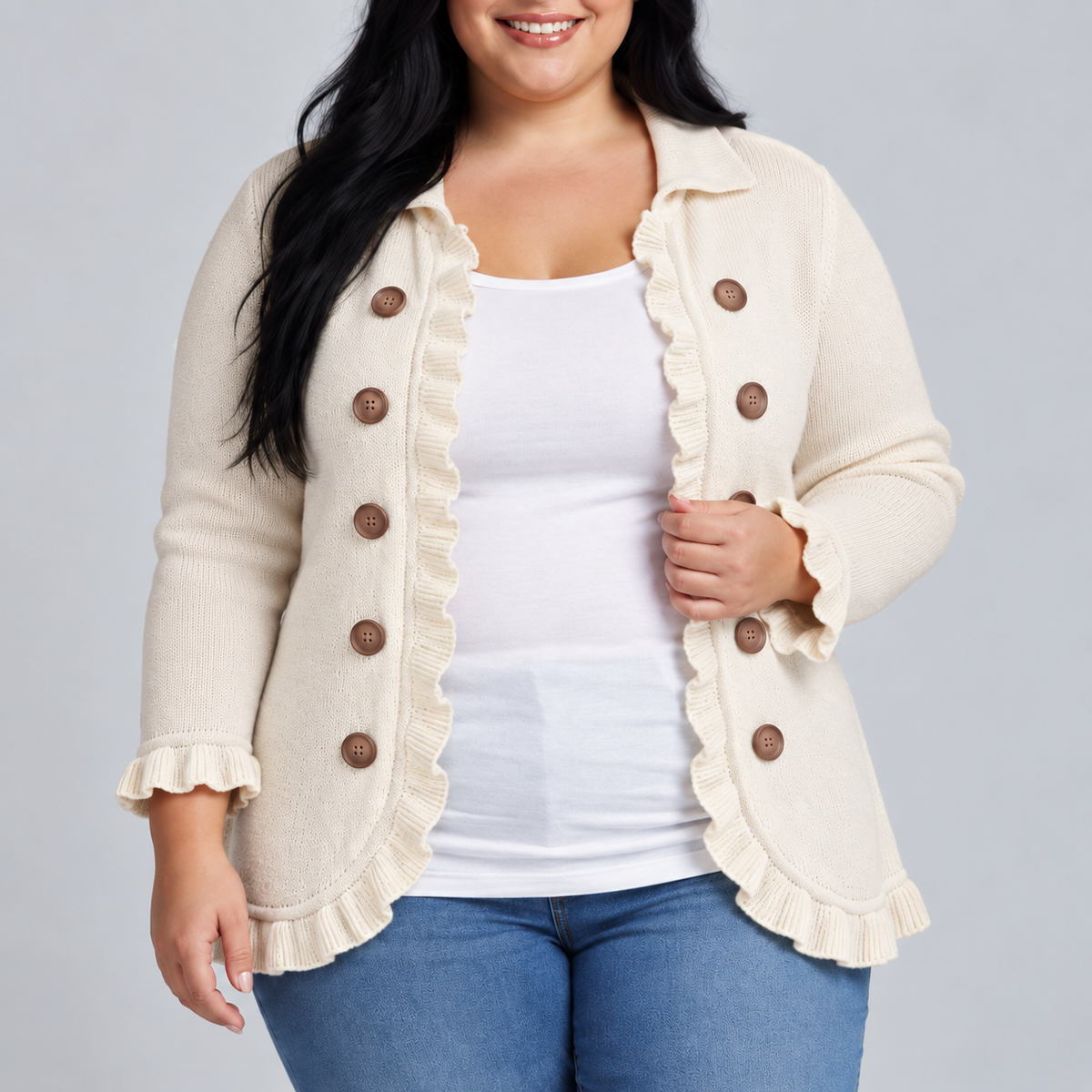 Eve Classic Ruffle Cardigan