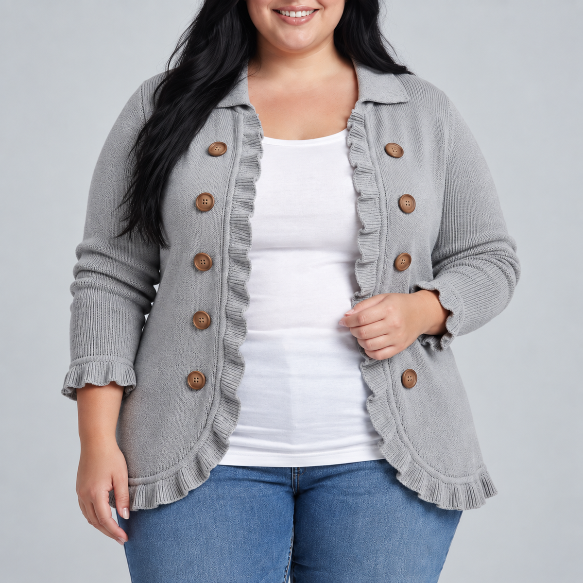 Eve Classic Ruffle Cardigan