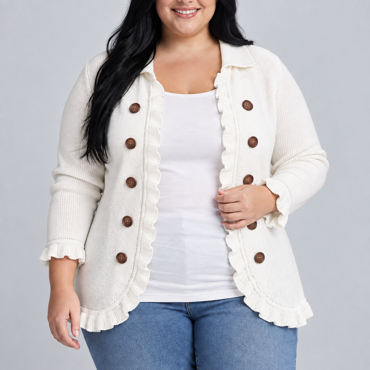 Eve Classic Ruffle Cardigan