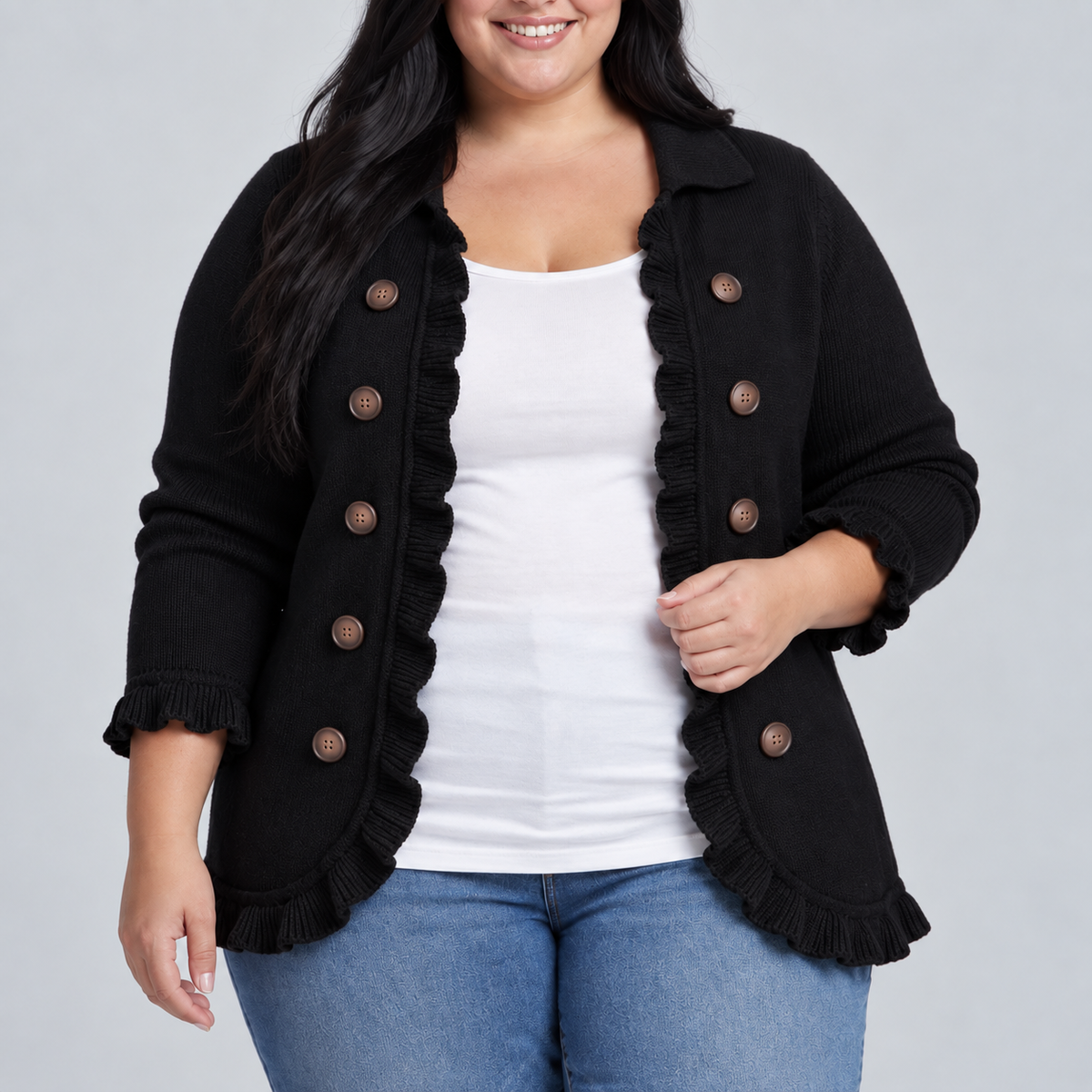 Eve Classic Ruffle Cardigan