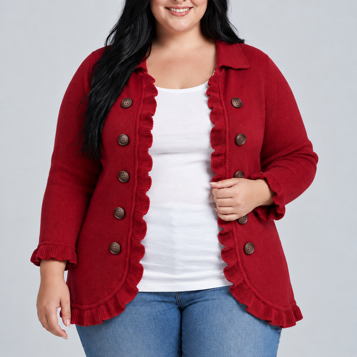Eve Classic Ruffle Cardigan