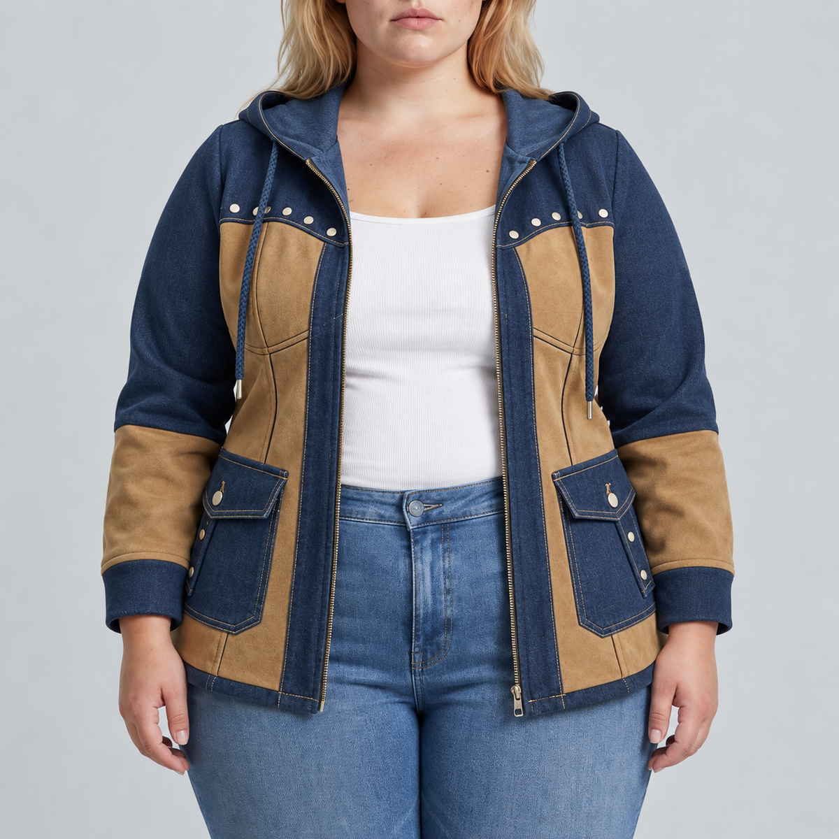 Fawnridge | Patchwork Hooded Jacket