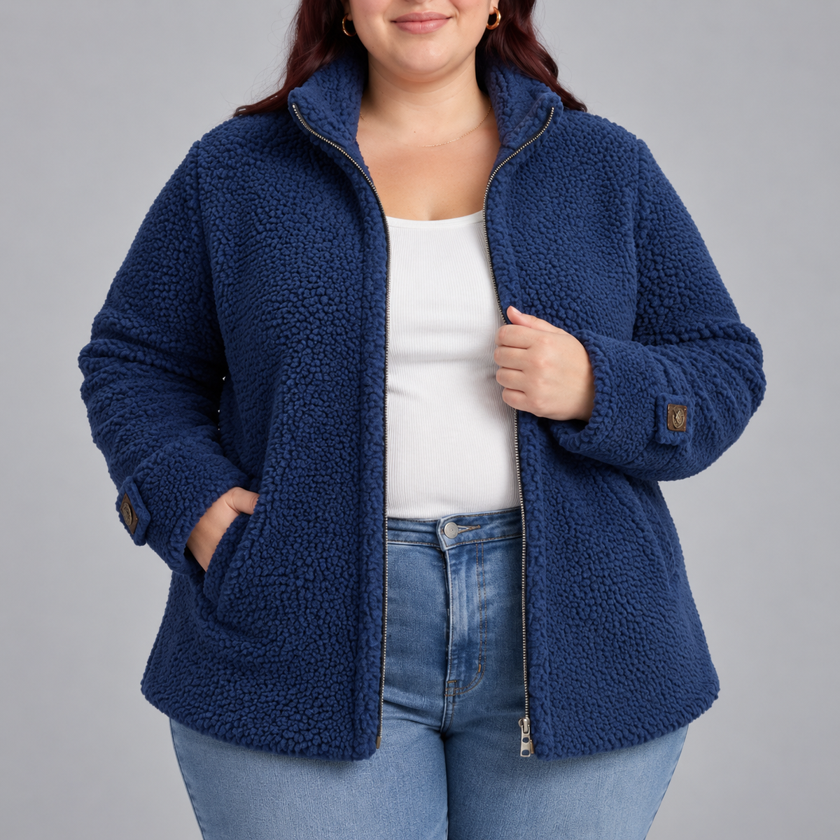 Marissa | Teddy Fleece Zip-Up Coat