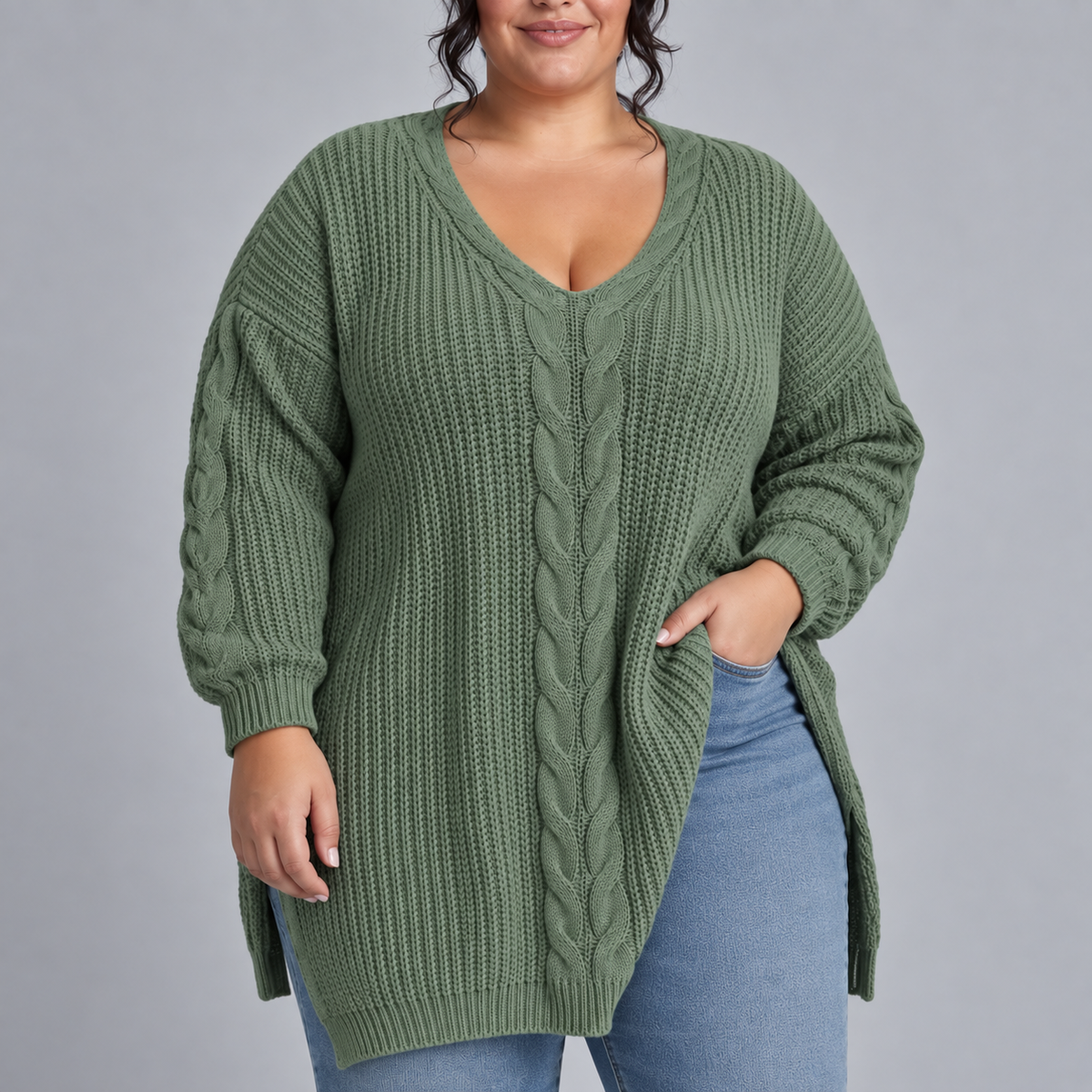 Seraphina | Elegant V-Neck Pullover