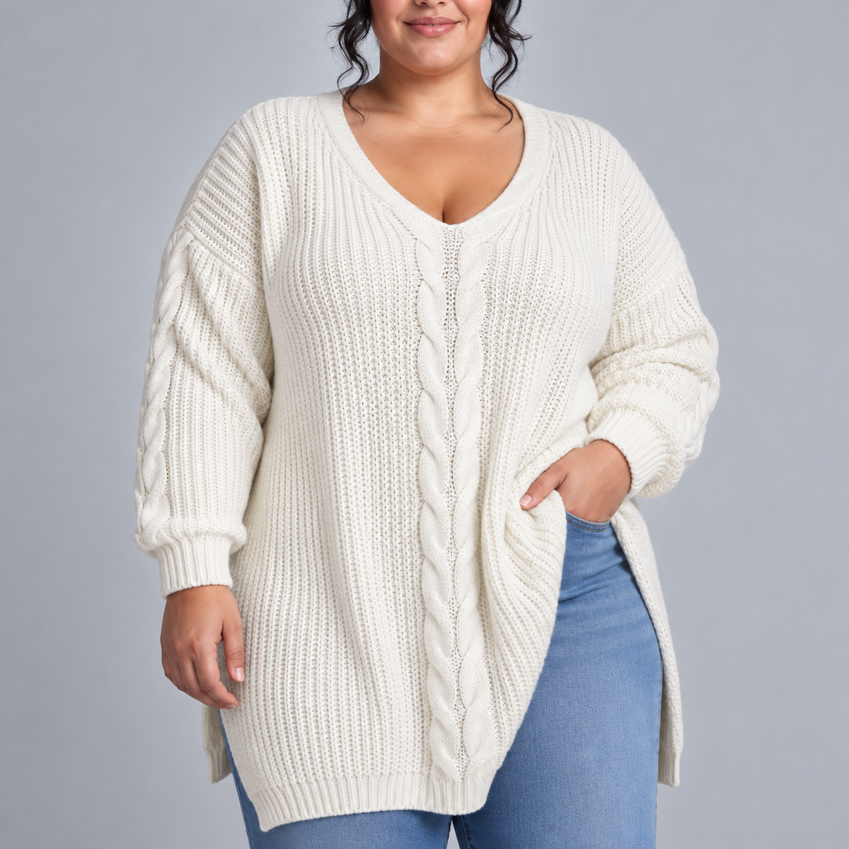 Seraphina | Elegant V-Neck Pullover