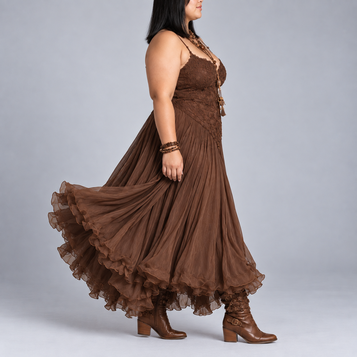 Ophelia | Lace Corset Maxi Dress