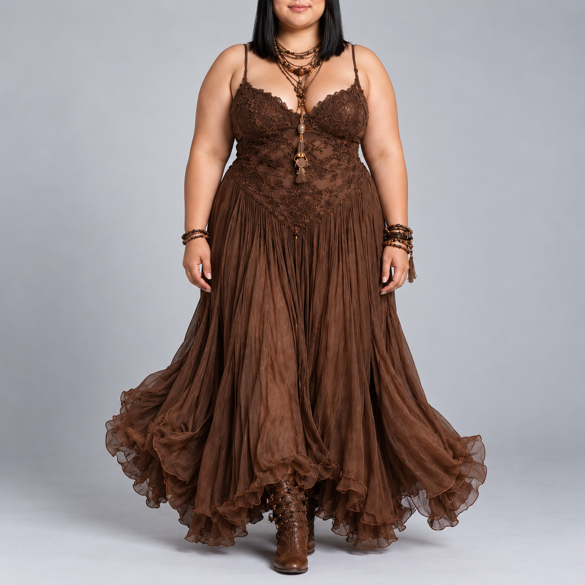 Ophelia | Lace Corset Maxi Dress
