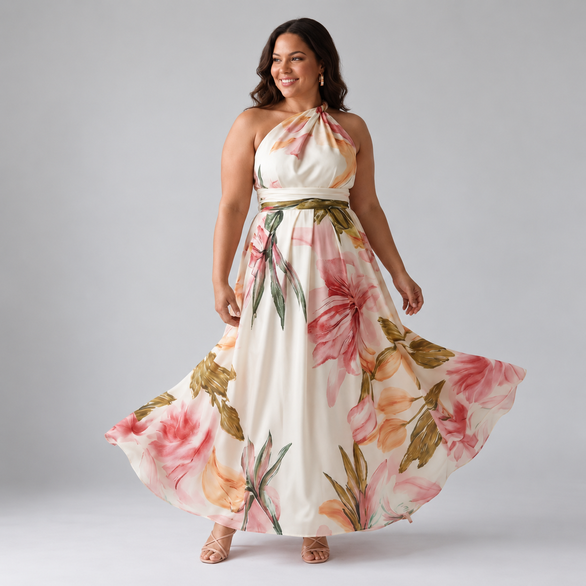 Amiel™ Light Floral Maxi Dress