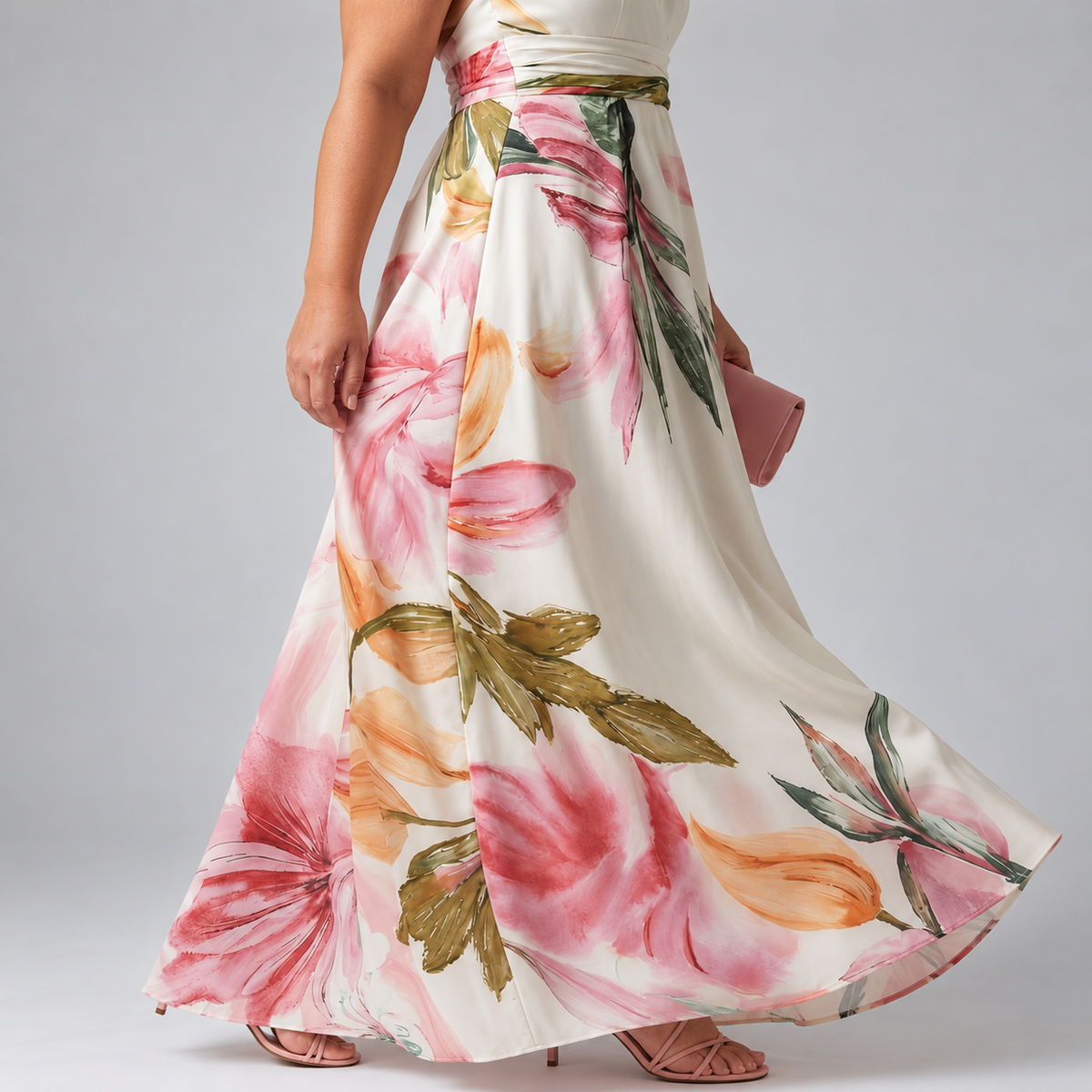 Amiel™ Light Floral Maxi Dress
