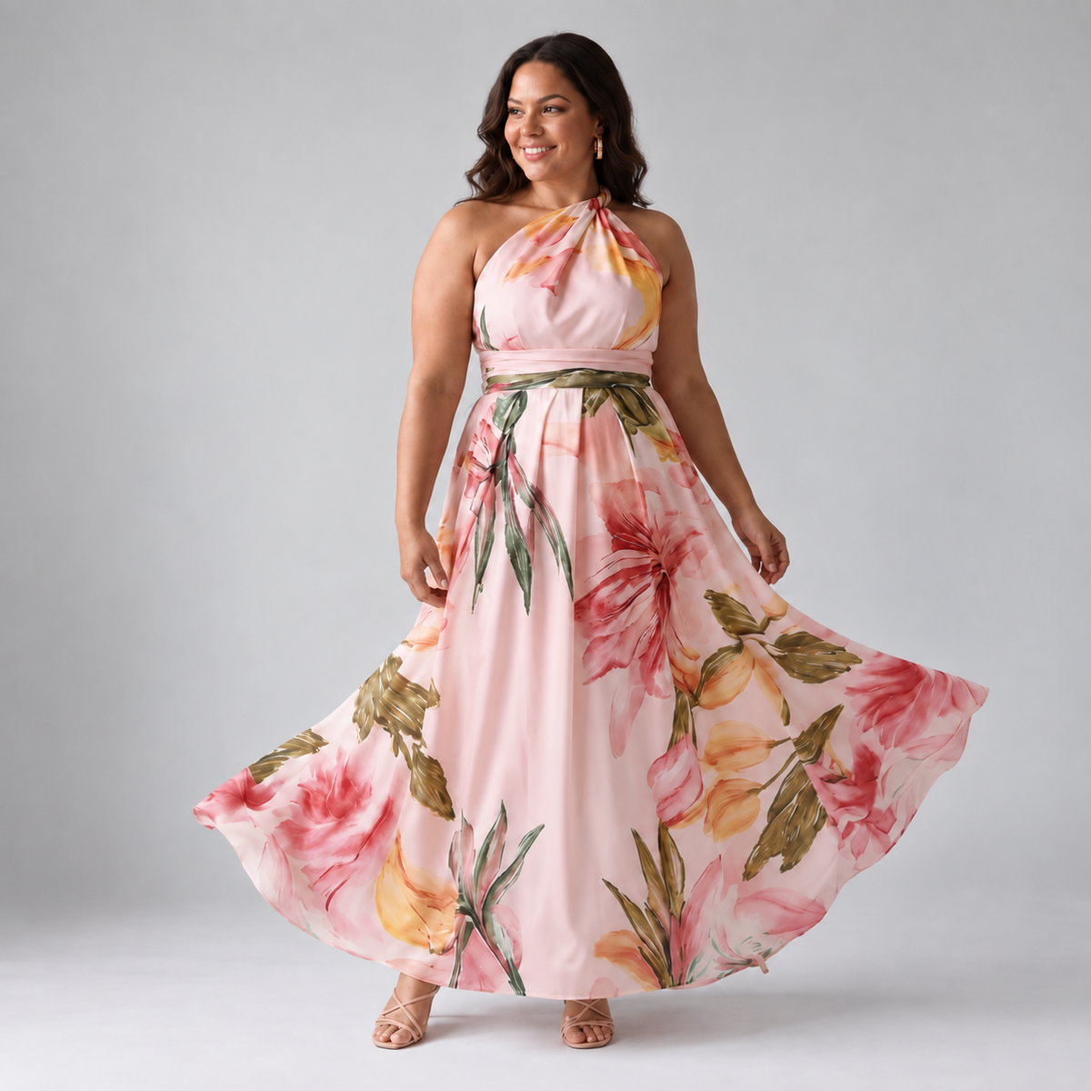 Amiel™ Light Floral Maxi Dress