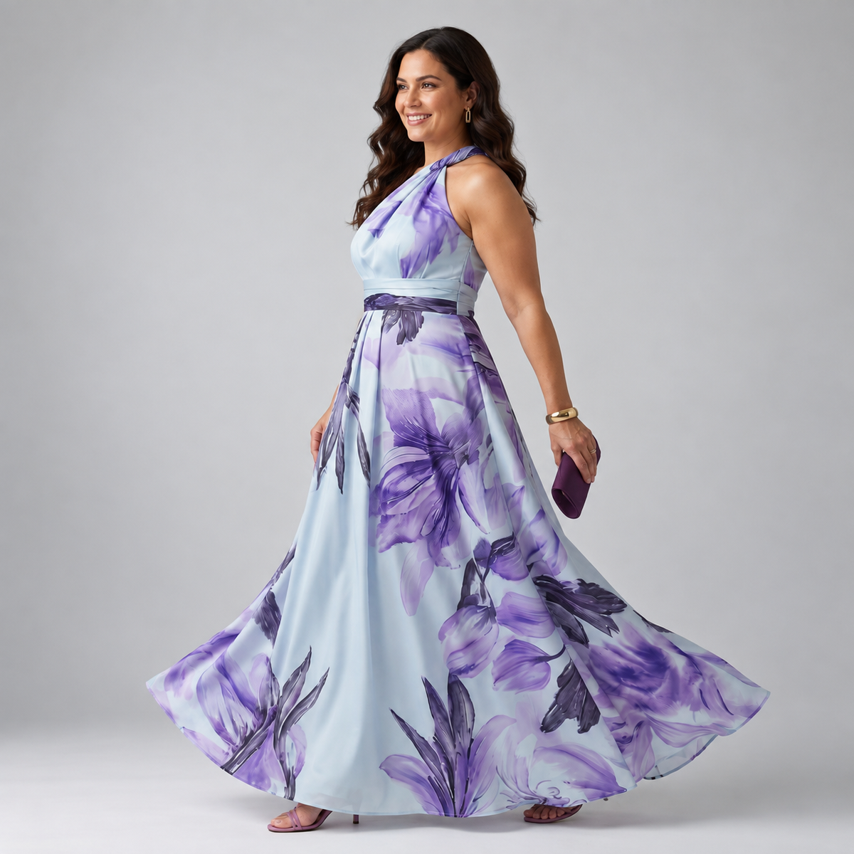 Amiel™ Light Floral Maxi Dress
