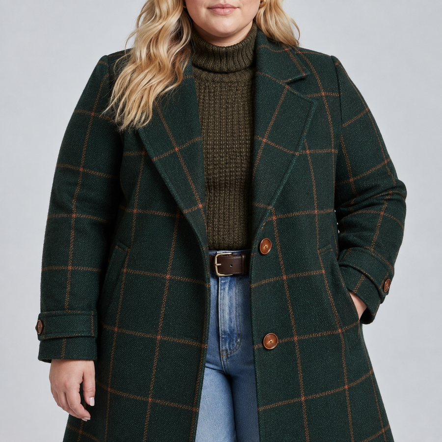 Oxford | Wool Check Coat