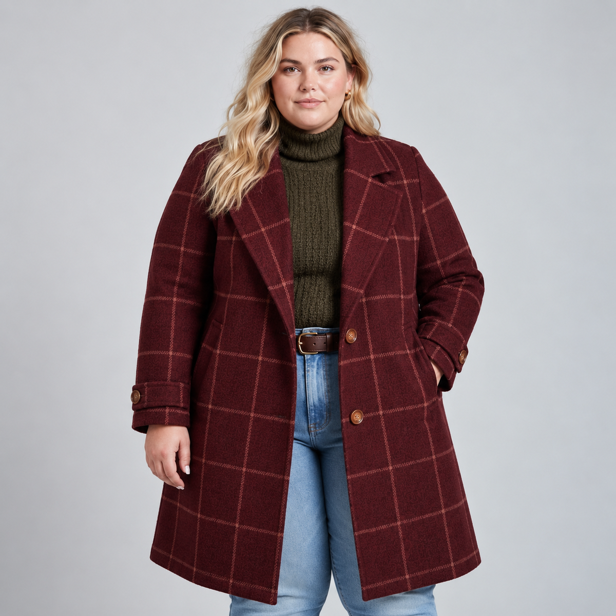 Oxford | Wool Check Coat