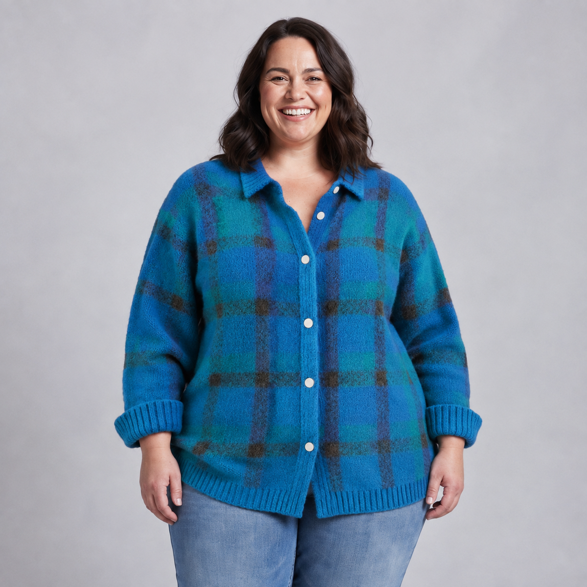Danique | Cloud-Soft Plaid Button-Up