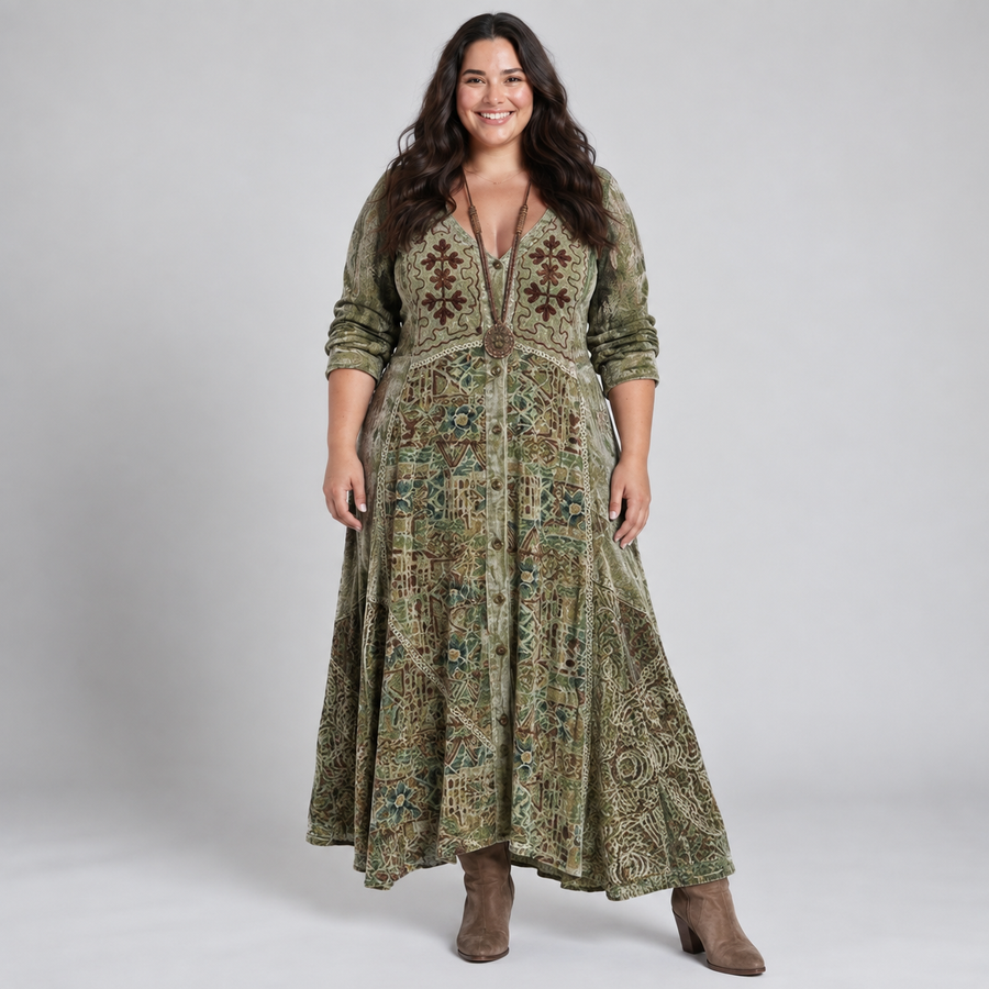 Adeline – Flowing Ankle-Length Dress