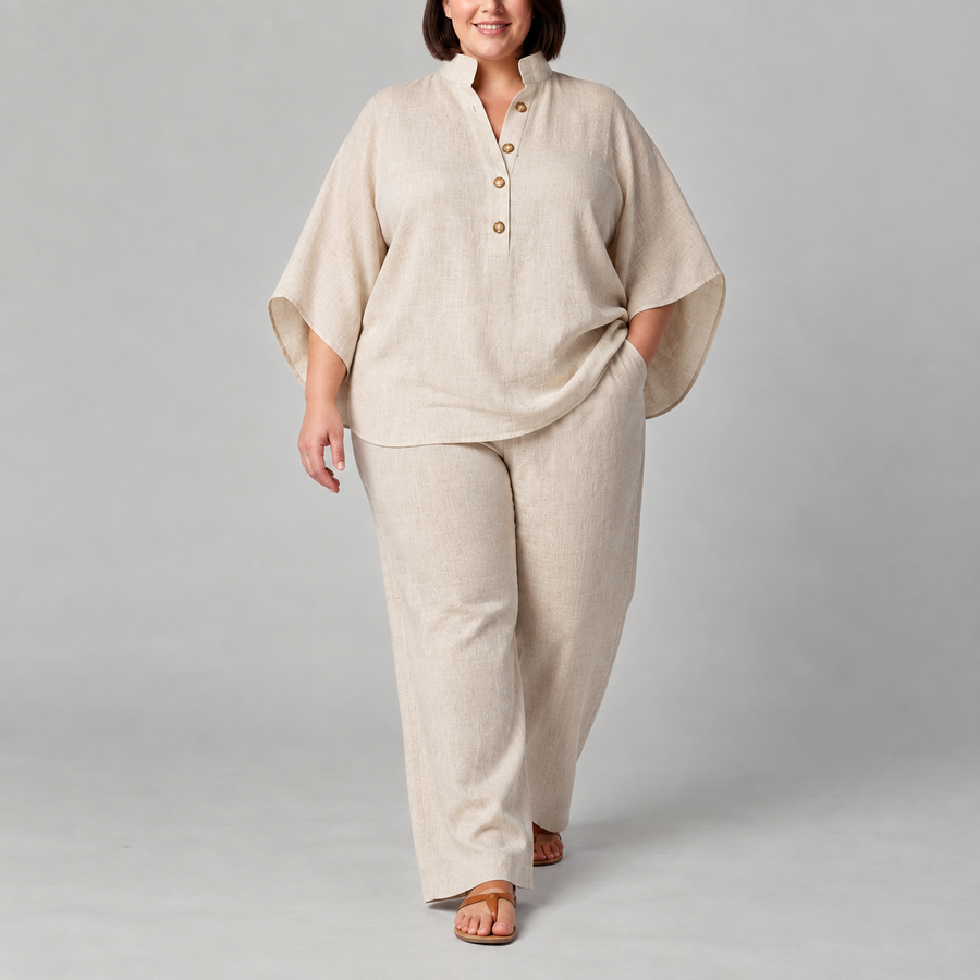 Vivian | Stand-Collar Two-Piece Set