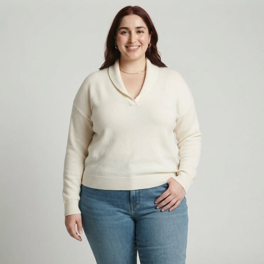 Margaret | The Forgiving-Fit V-Neck Jumper