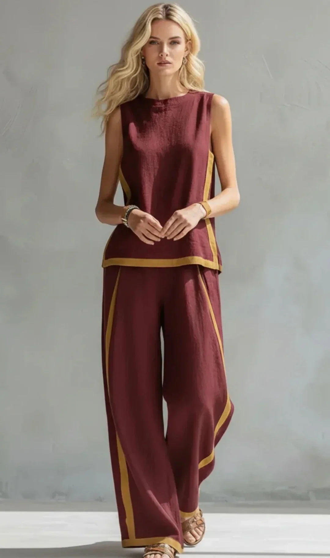 Piper | Contrast-Trim Two-Piece Set