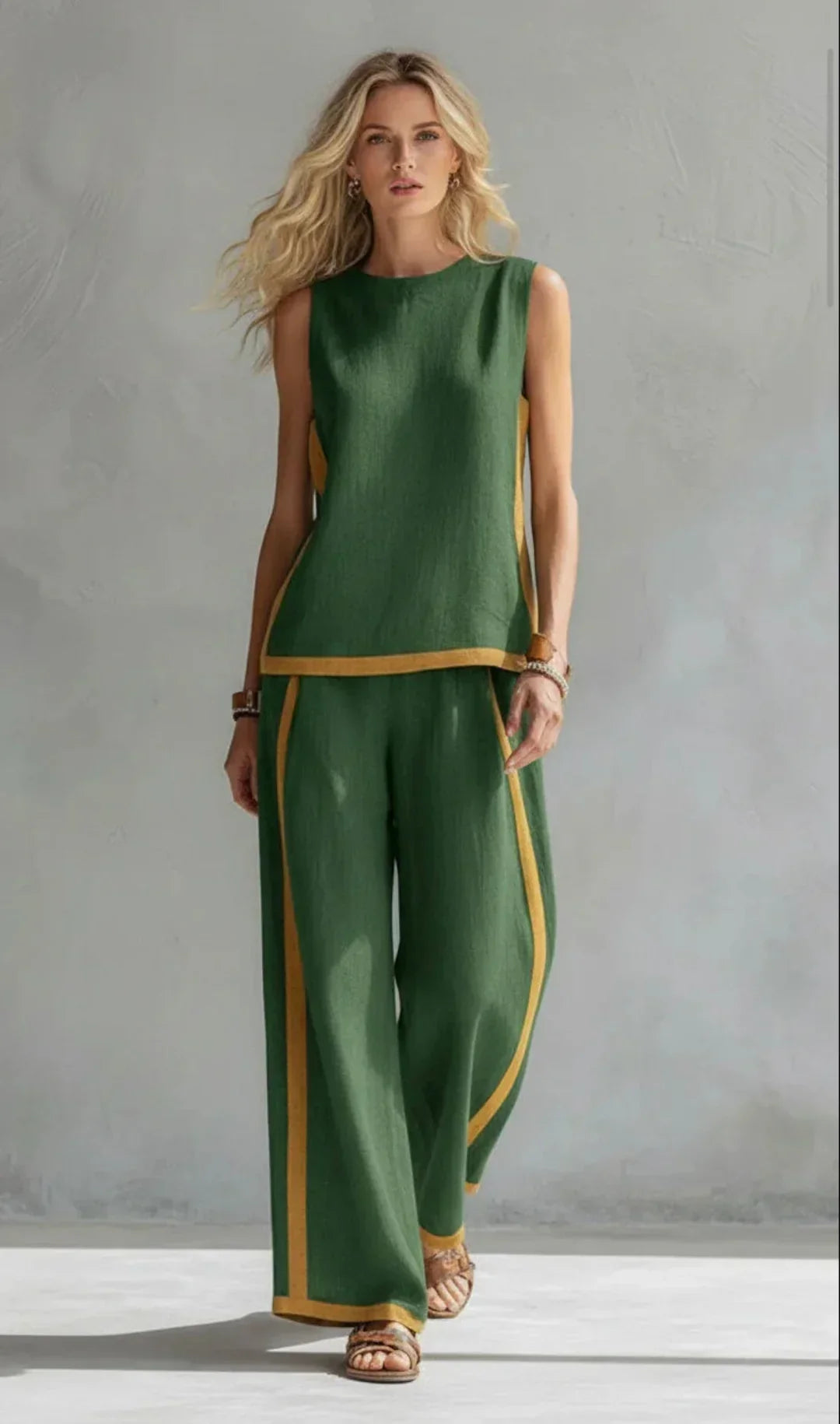 Piper | Contrast-Trim Two-Piece Set