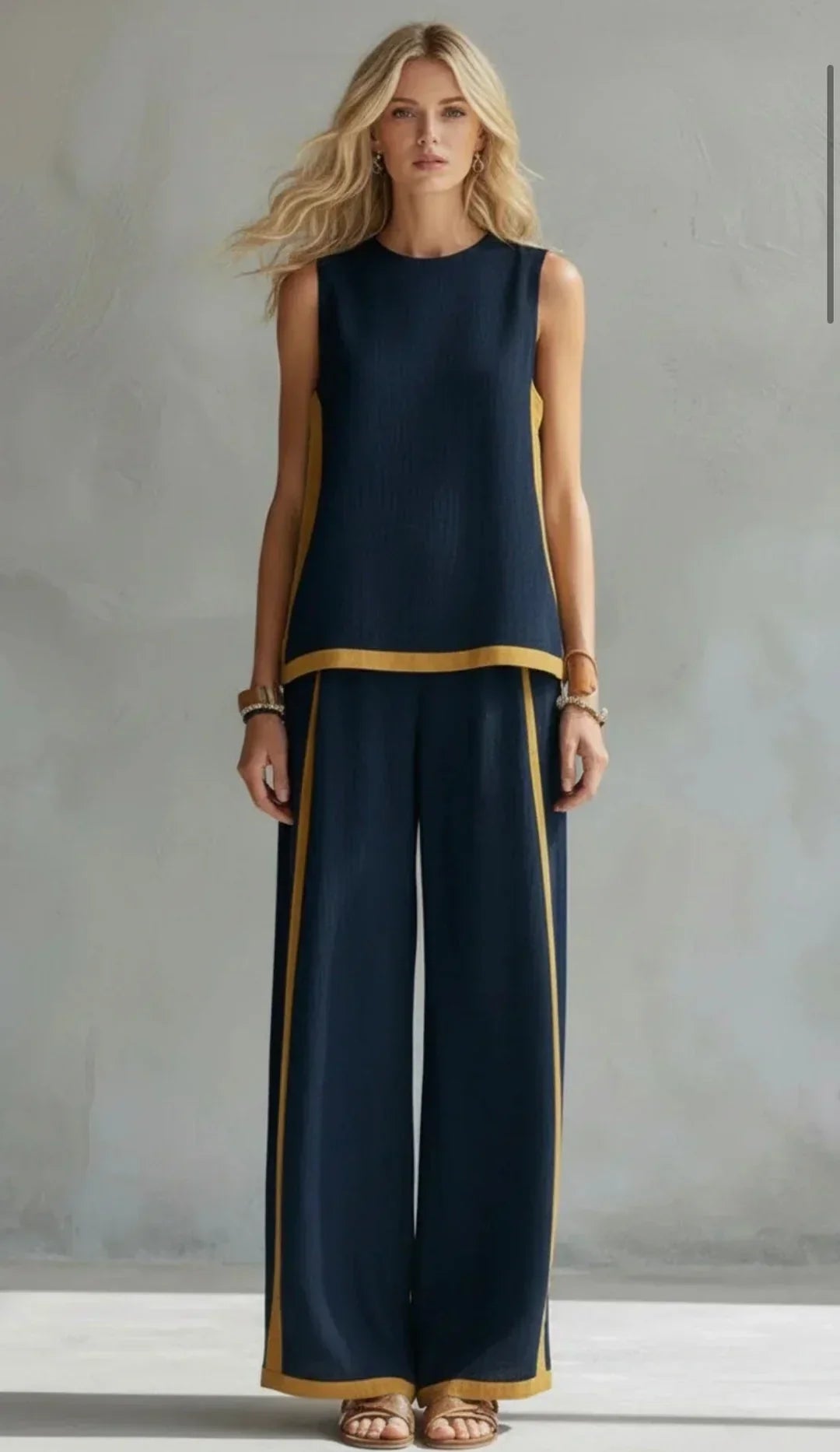 Piper | Contrast-Trim Two-Piece Set
