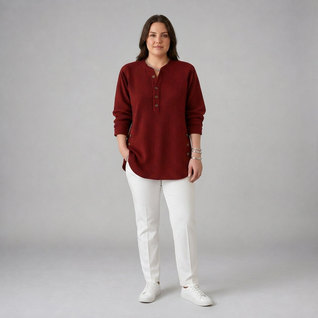 Neva | Button Henley Tunic
