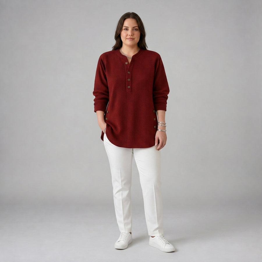 Neva | Button Henley Tunic