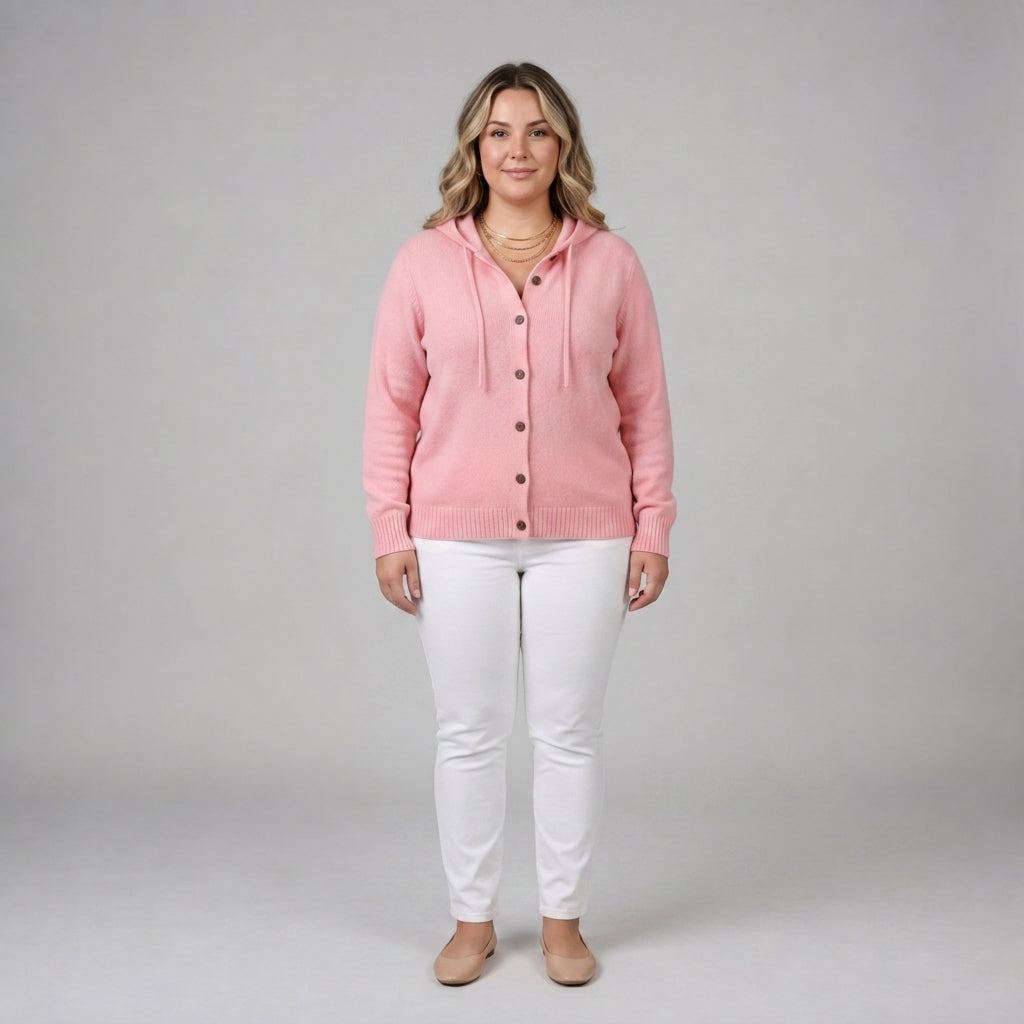 Brenda | Cosy Button Cardigan Hoodie