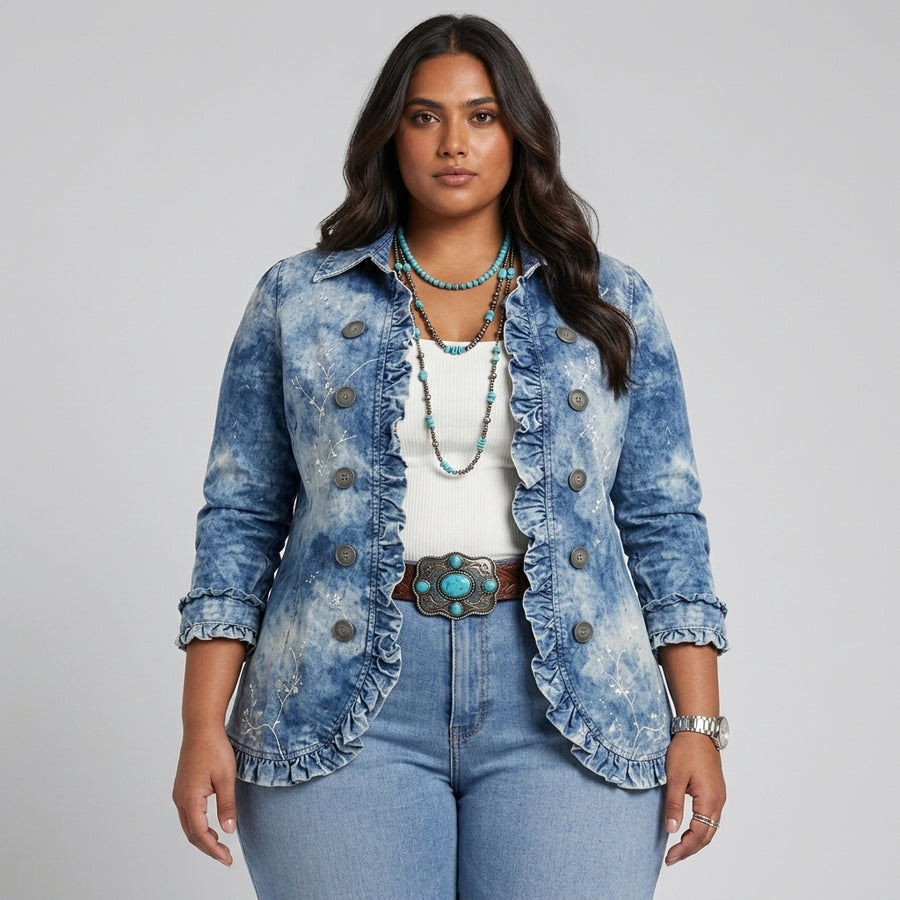 Irene – Gradient Botanical Frill Jacket