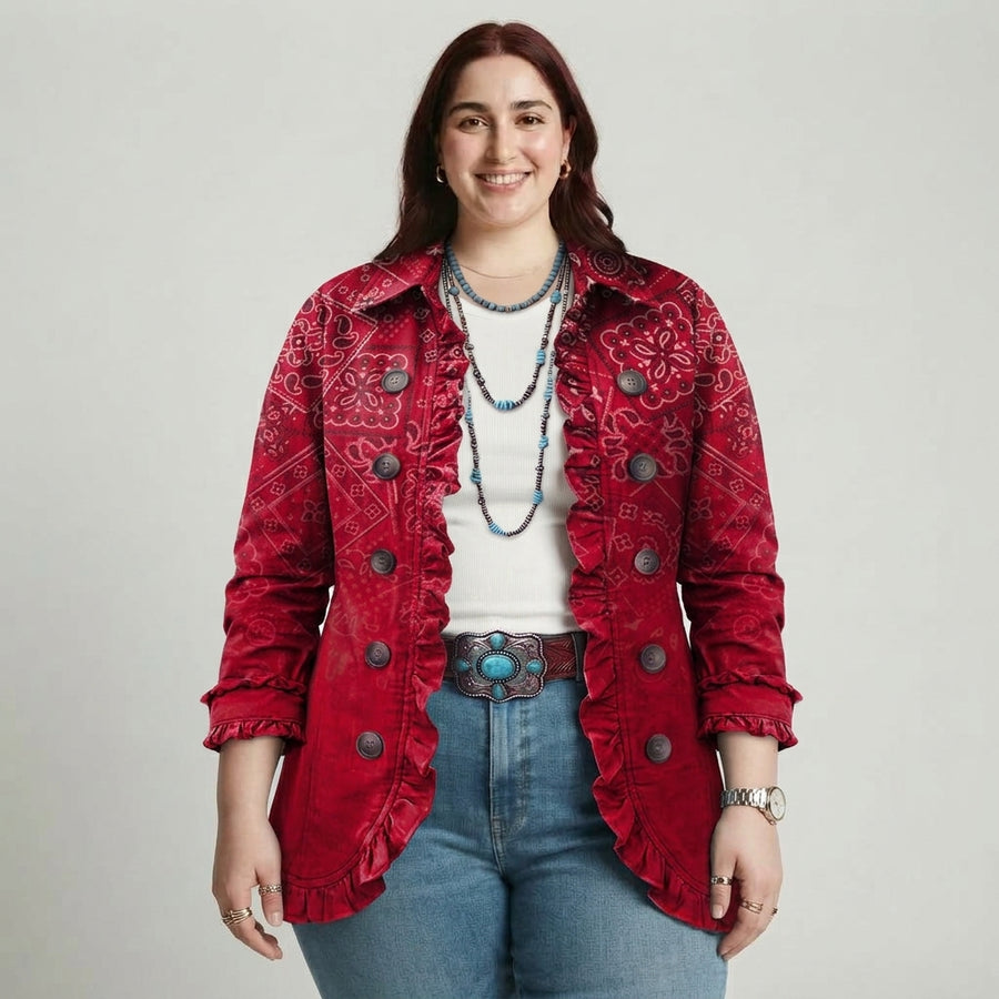 Juliana – Gradient Paisley Frill Jacket