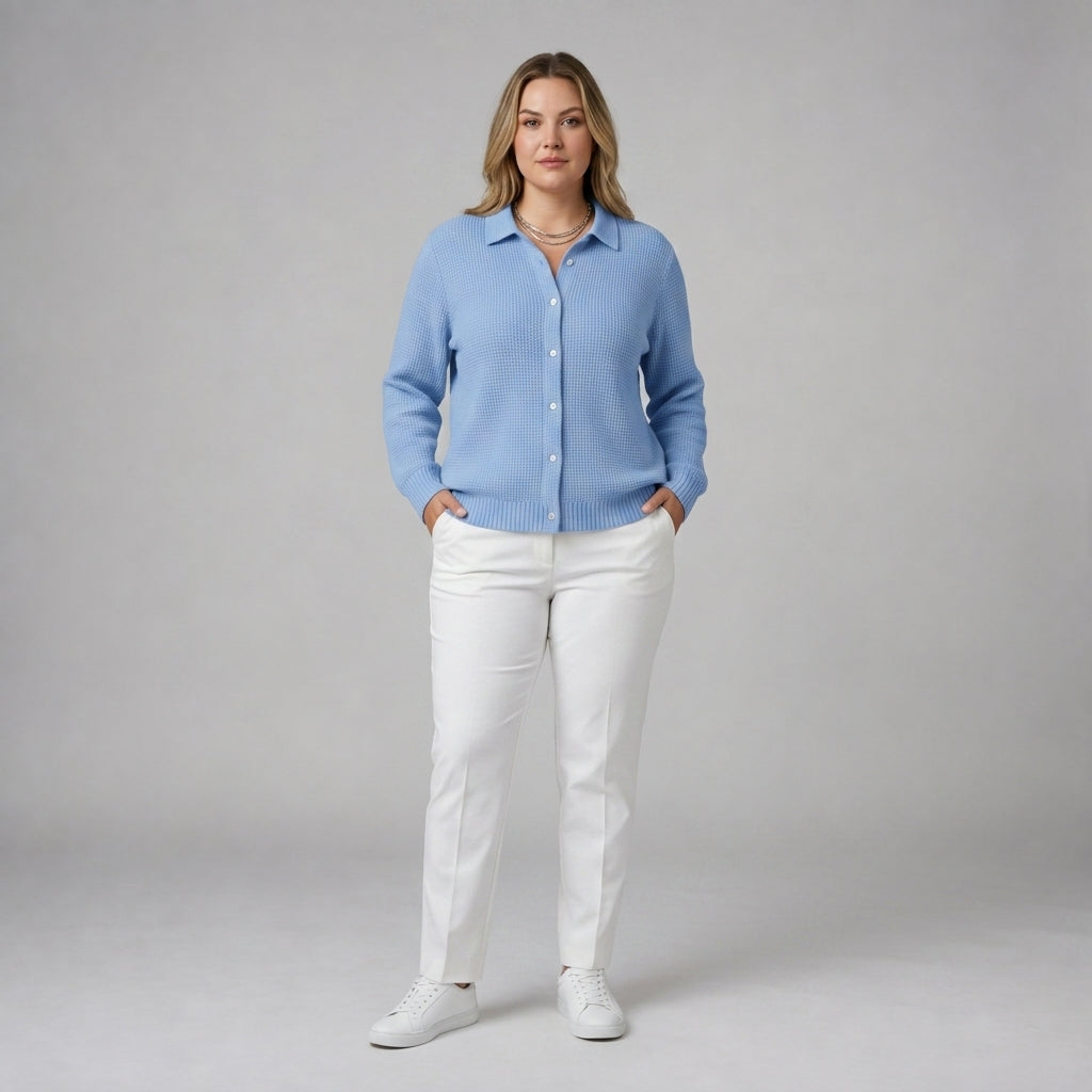Arabella | Textured Knit Button Up Cardigan