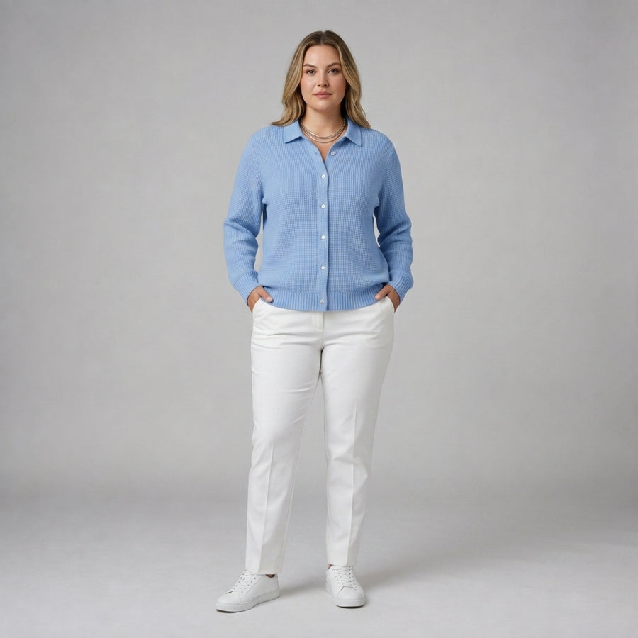 Arabella | Textured Knit Button Up Cardigan