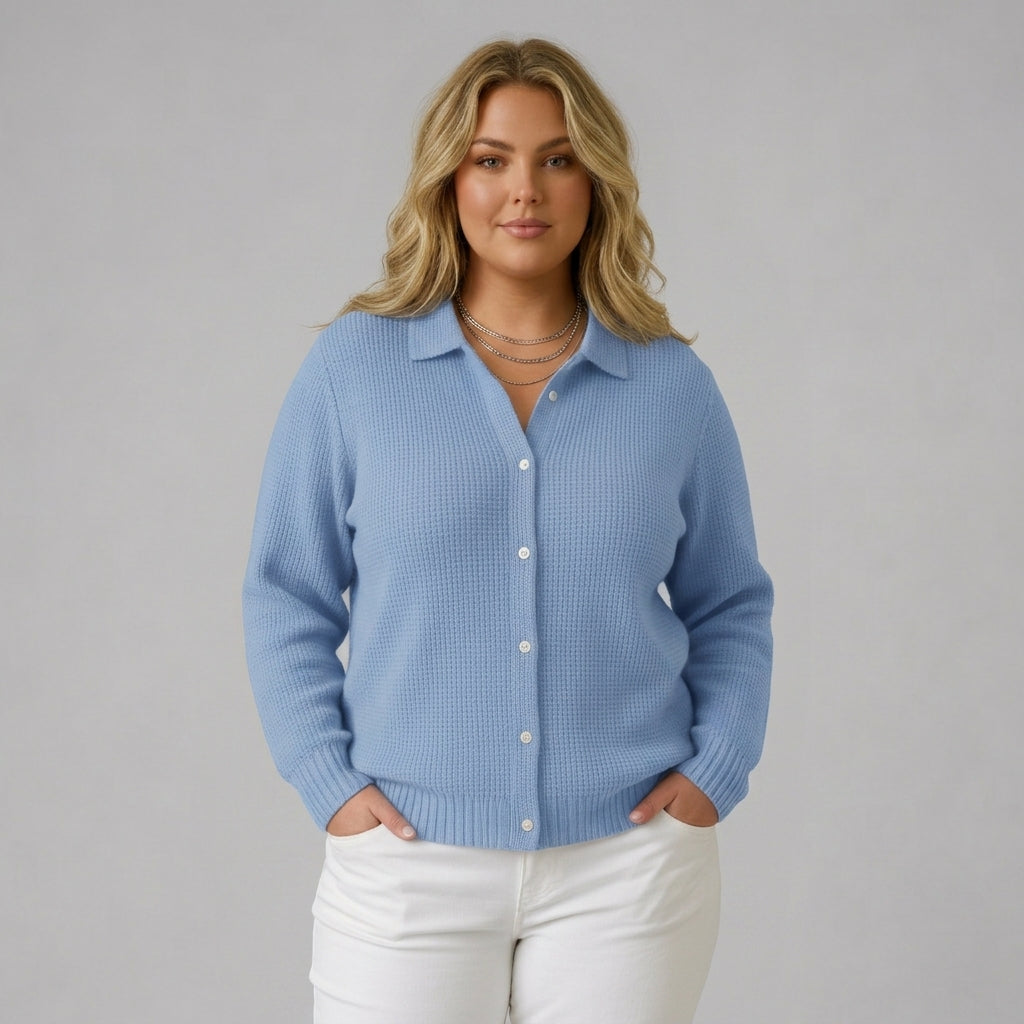 Camille | Textured Button Front Cardigan
