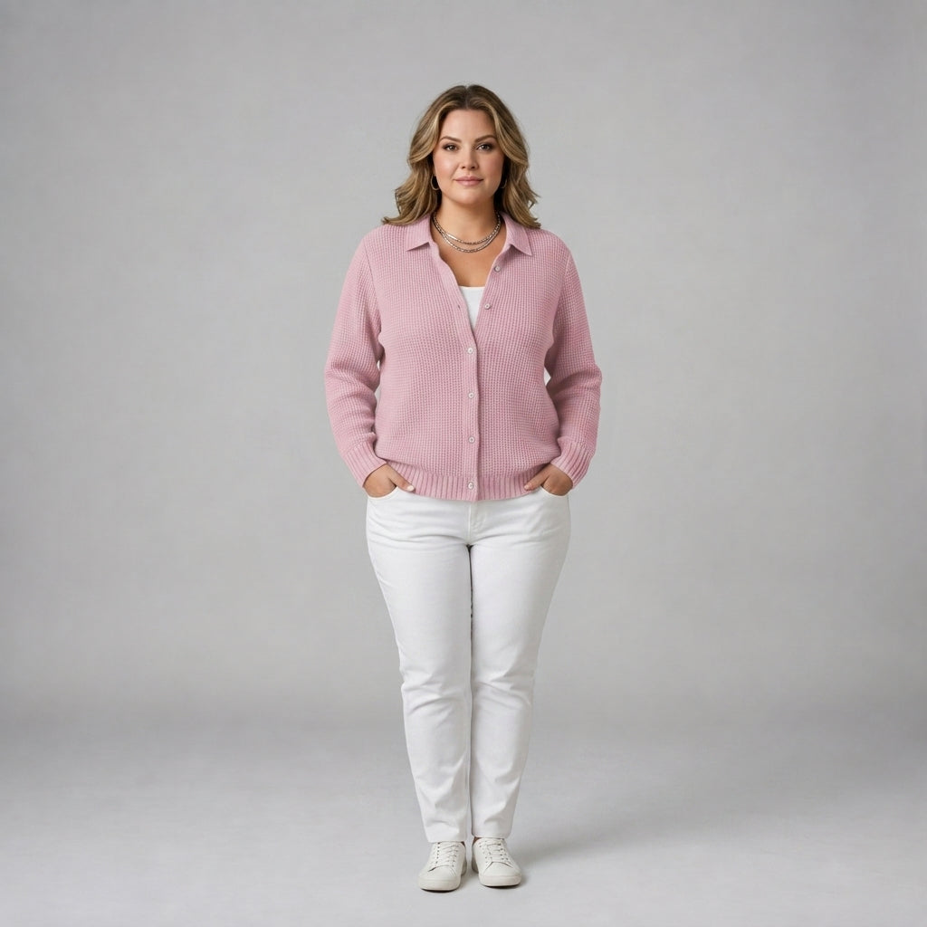 Camille | Textured Button Front Cardigan