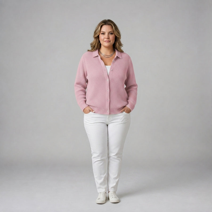 Camille | Textured Button Front Cardigan