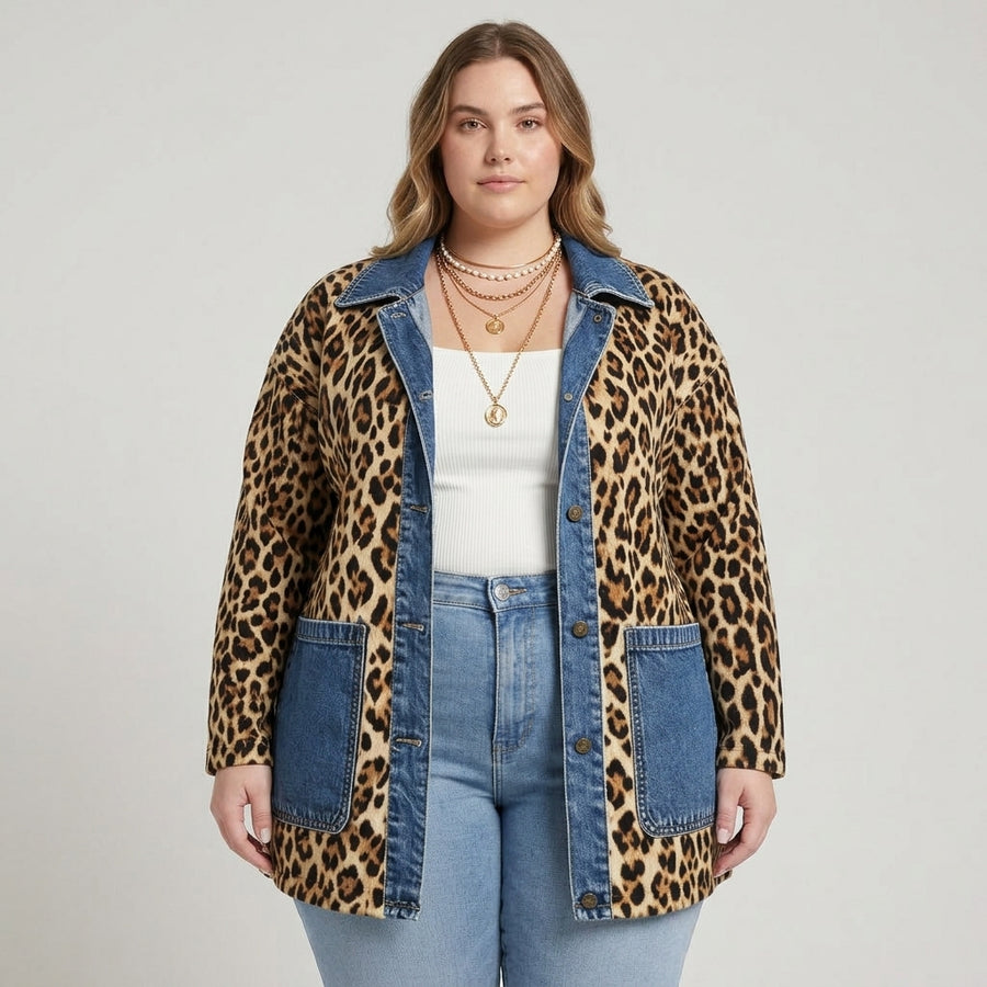 Liana – Leopard Denim Jacket