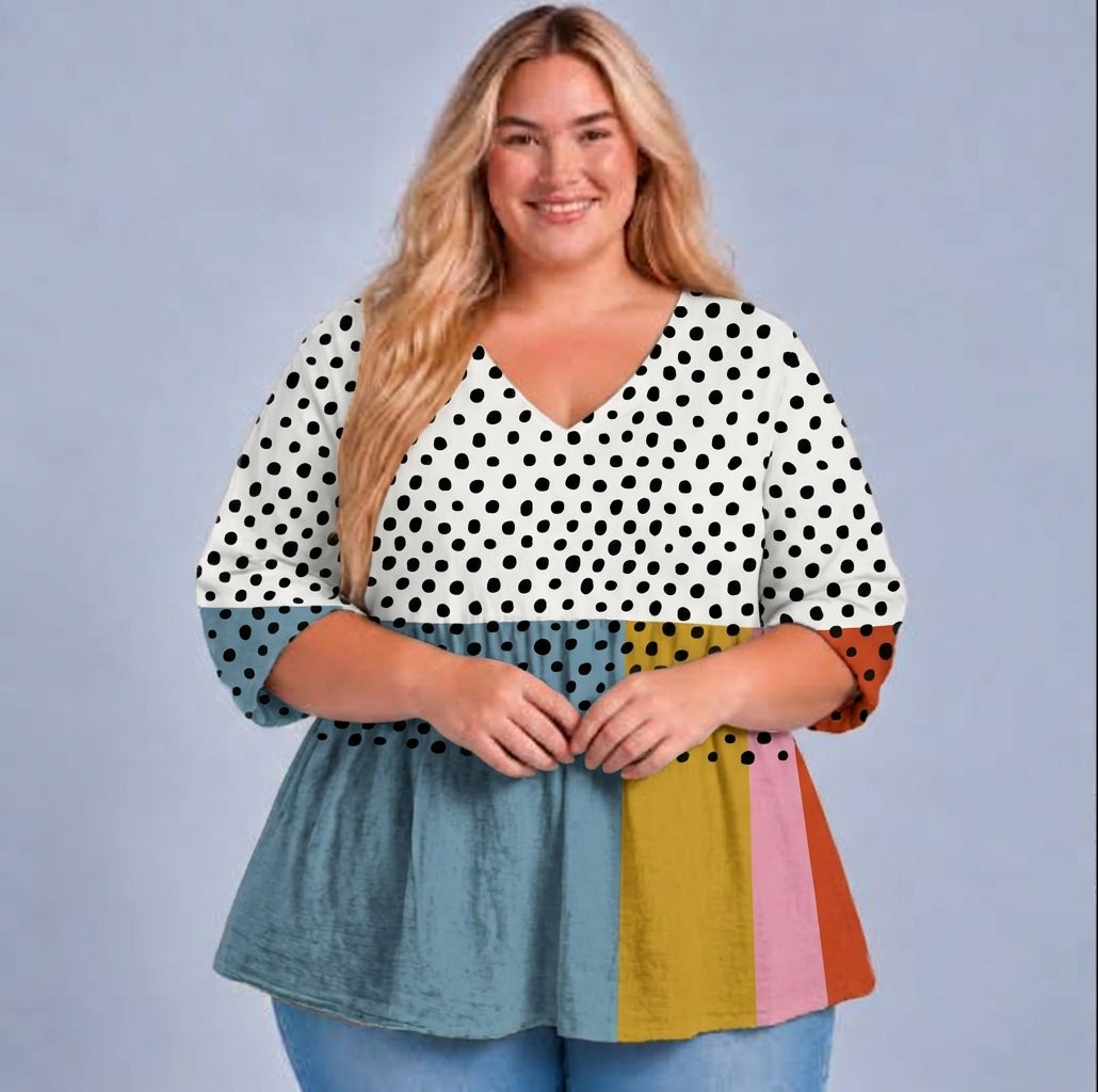 Valerie | Long Blouse with V-Neck