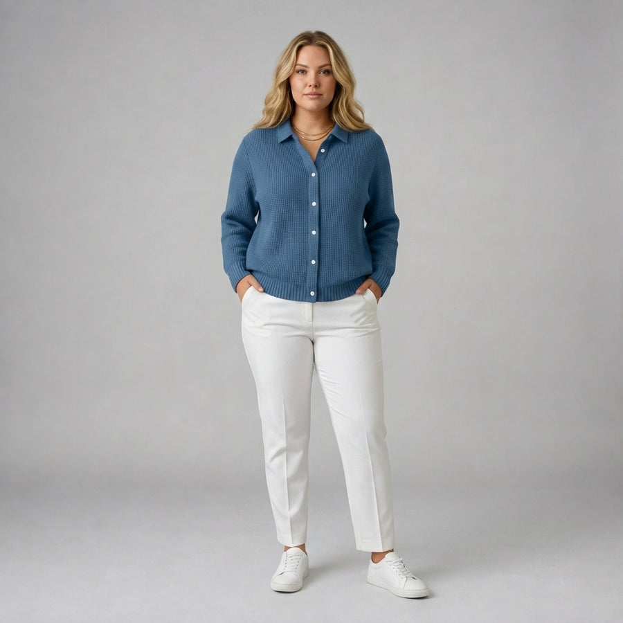 Arabella | Textured Knit Button Up Cardigan