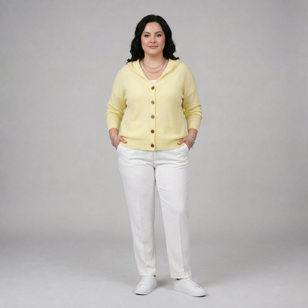 Darienne | Hooded Button Up Knit Cardigan