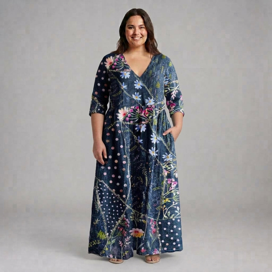Celestine | Midnight Garden Maxi Dress