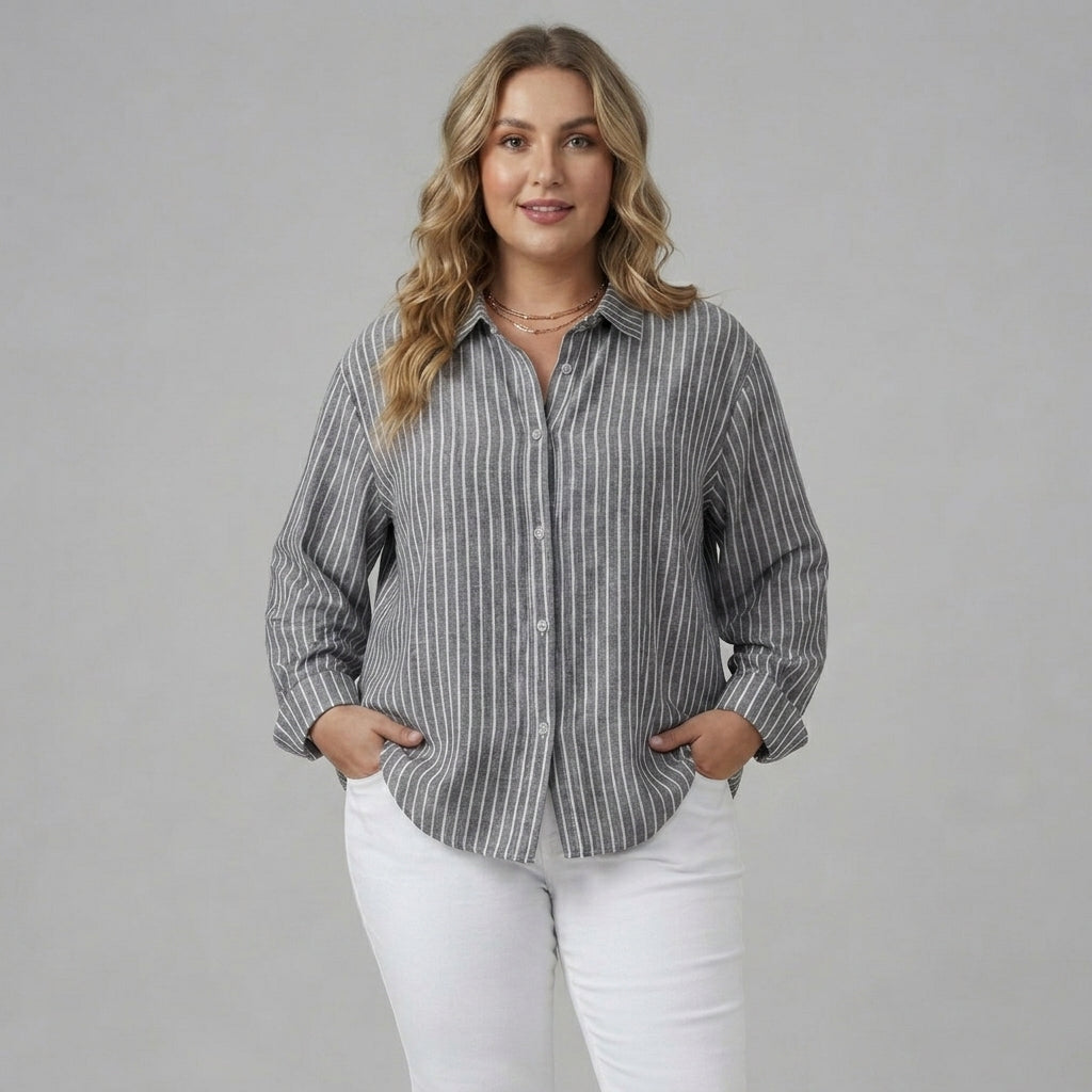 Jacqueline | Striped Button Down Shirt