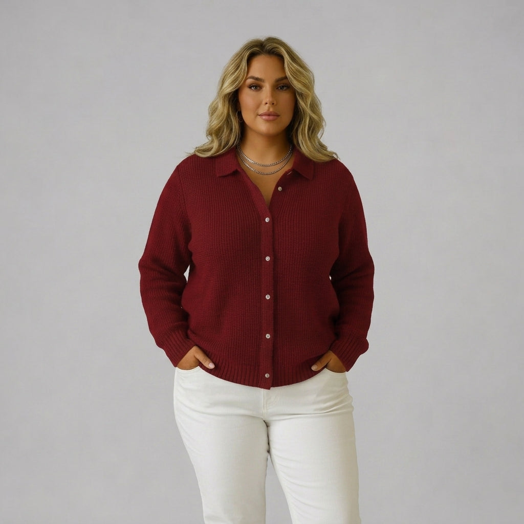 Camille | Textured Button Front Cardigan