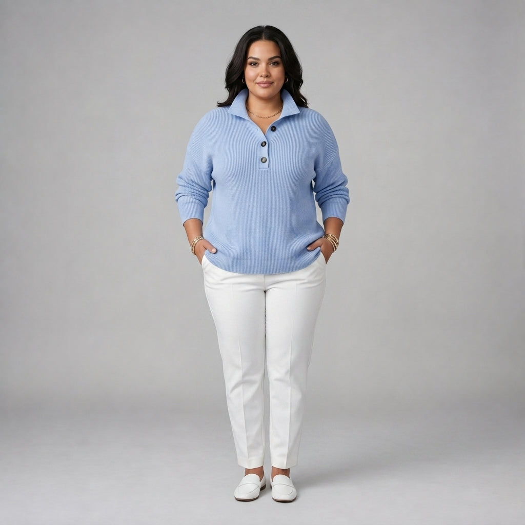 Florence | V Neck Polo Jumper
