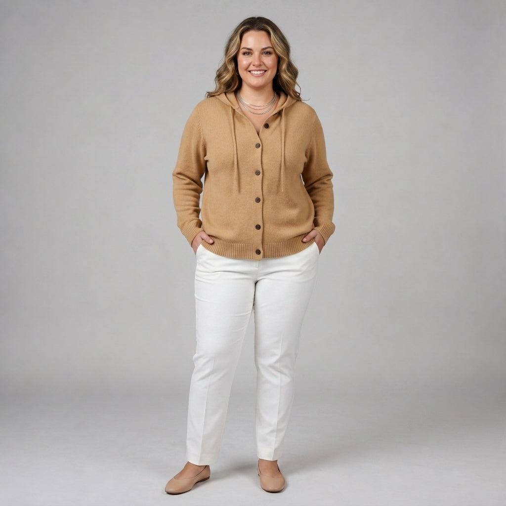 Brenda | Cosy Button Cardigan Hoodie